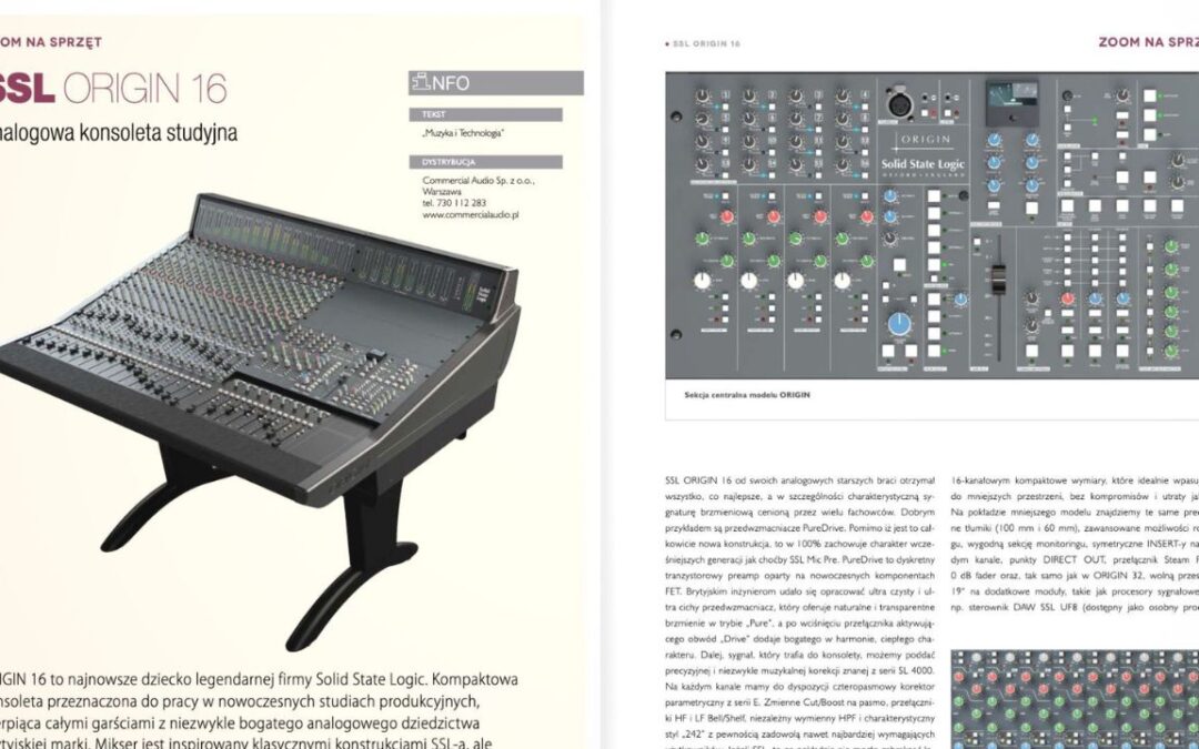 SSL Origin 16 analog mixer, test in Music & Technology Monthly