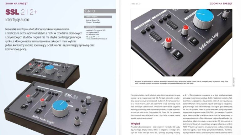 Test SSL 2 i 2+ w miesięczniku Muzyka i Technologia