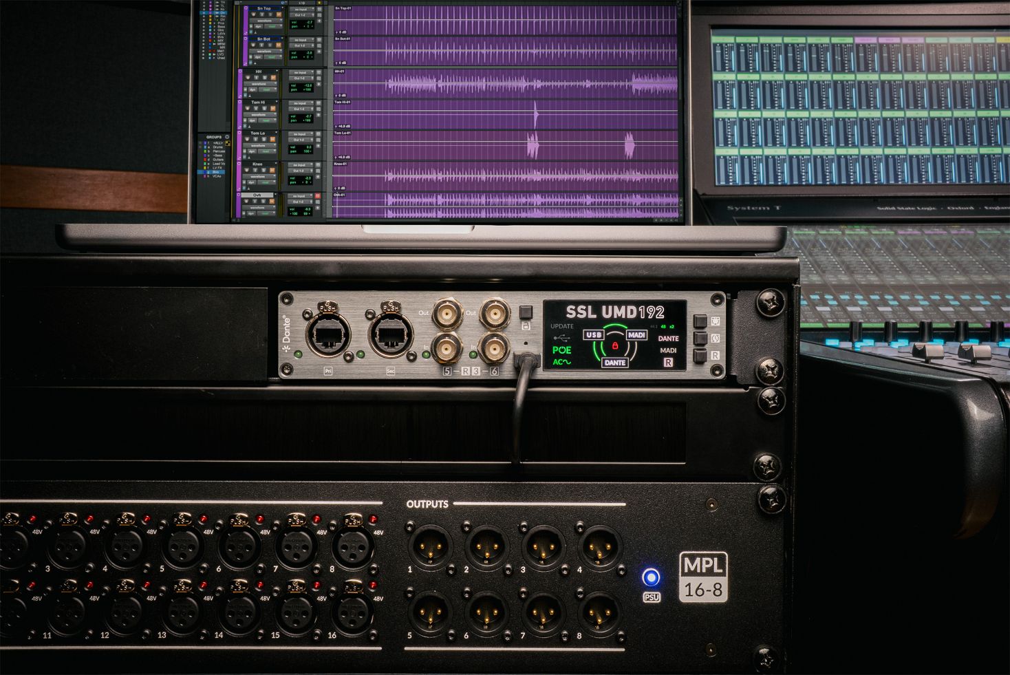 interfejs madi, dante, usb